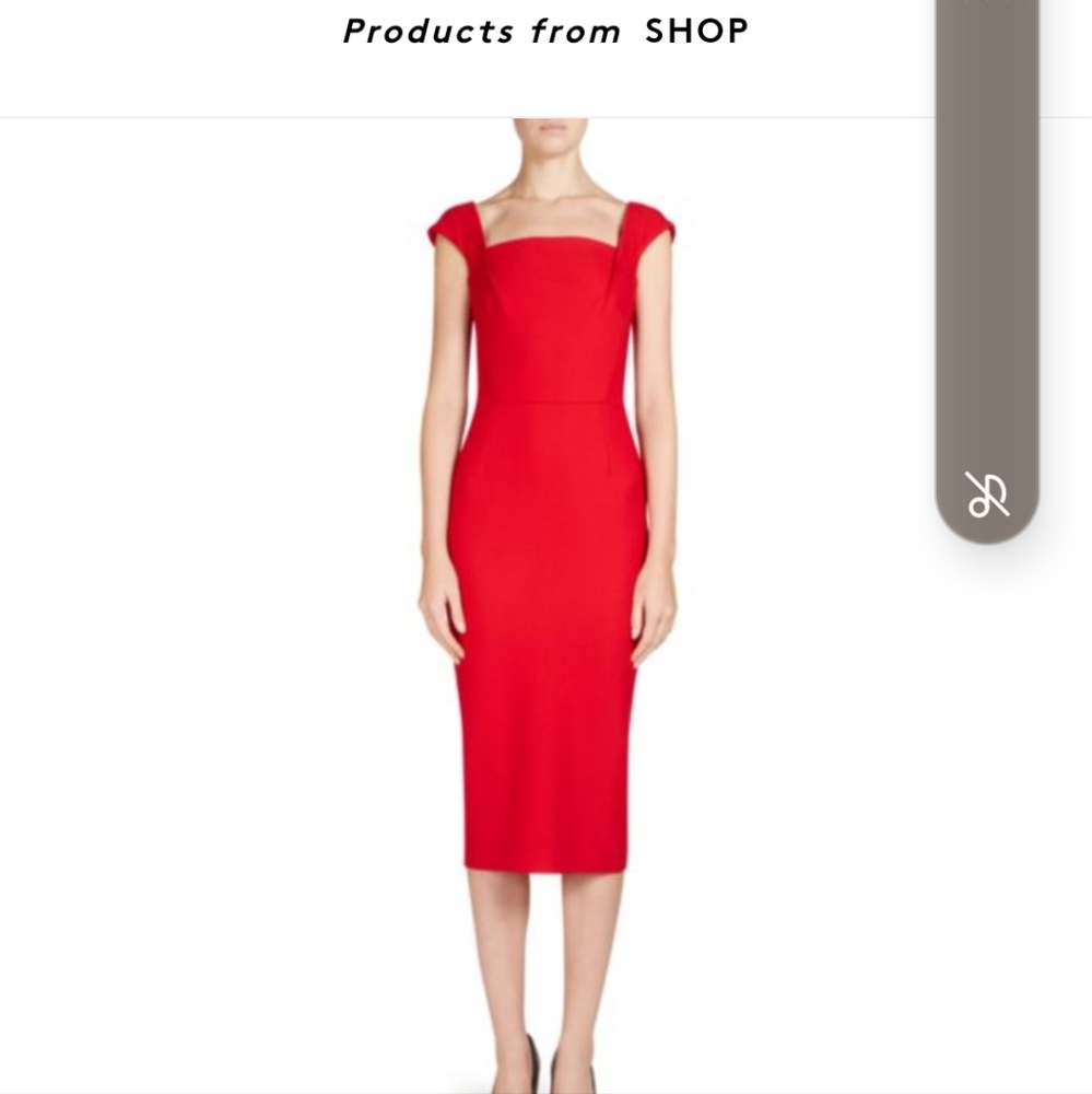 Roland Mouret red dress, UK 8